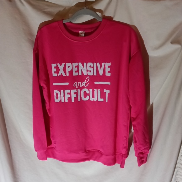 No Brand Tops - "EXPENSIVE and DIFFICULT Sweatshirt NWOT